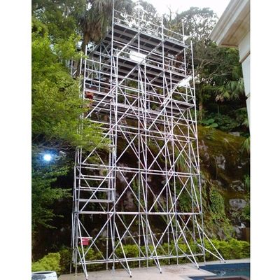 Giàn giáo cầu thang nhôm mô-đun loại khóa vòng Giàn giáo cho xây dựng tòa nhà