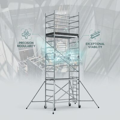 Giá tốt. Tháp giàn giáo nhôm rộng đôi 1.35m tải trọng 450kg sàn chịu lực nặng hệ thống tiếp cận công nghiệp cấp xây dựng CE trực tuyến
