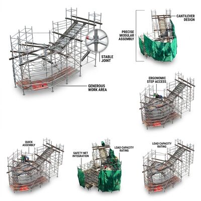 Giá tốt. Hệ thống tiếp cận vượt chướng ngại vật, Tháp giàn giáo nhôm dạng console, tầm vươn mở rộng 1.5m, đạt tiêu chuẩn EN1004 CE trực tuyến