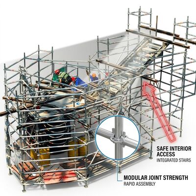 Giá tốt. Telescopic độ cao biến thể Tháp giàn giáo nhôm Điều chỉnh liên tục thủy lực 2m đến 10m Range Không có phần trực tuyến